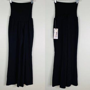 Jessica Simpson Maternity Pants Black Medium Stretch High Waist Straight Leg New